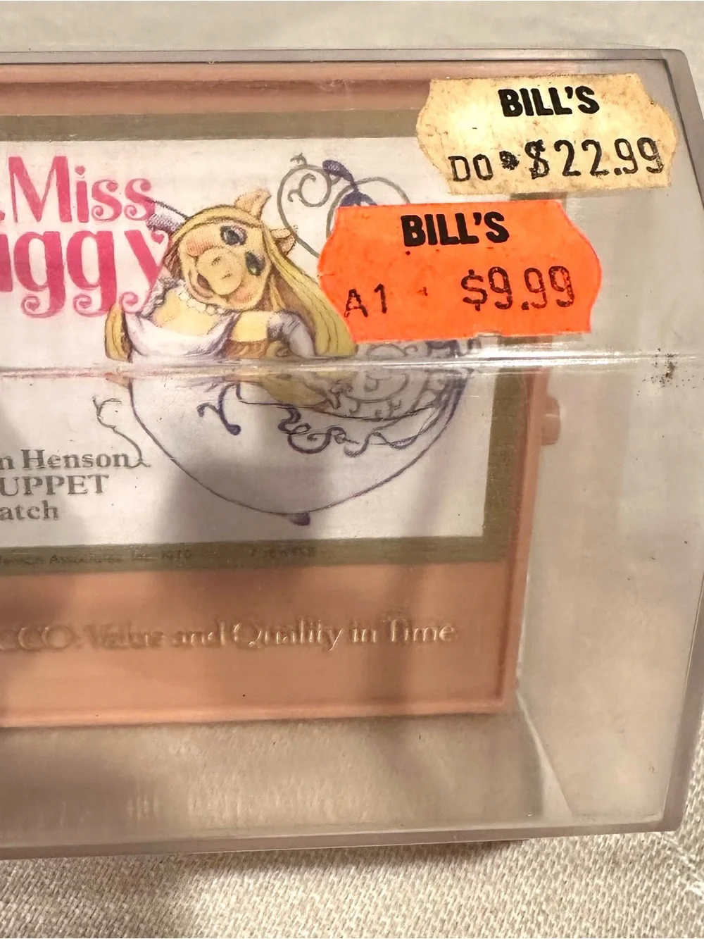 Vintage 1979 PICCO Miss Piggy Muppets 7 Jewel Mechanical Watch Boxed